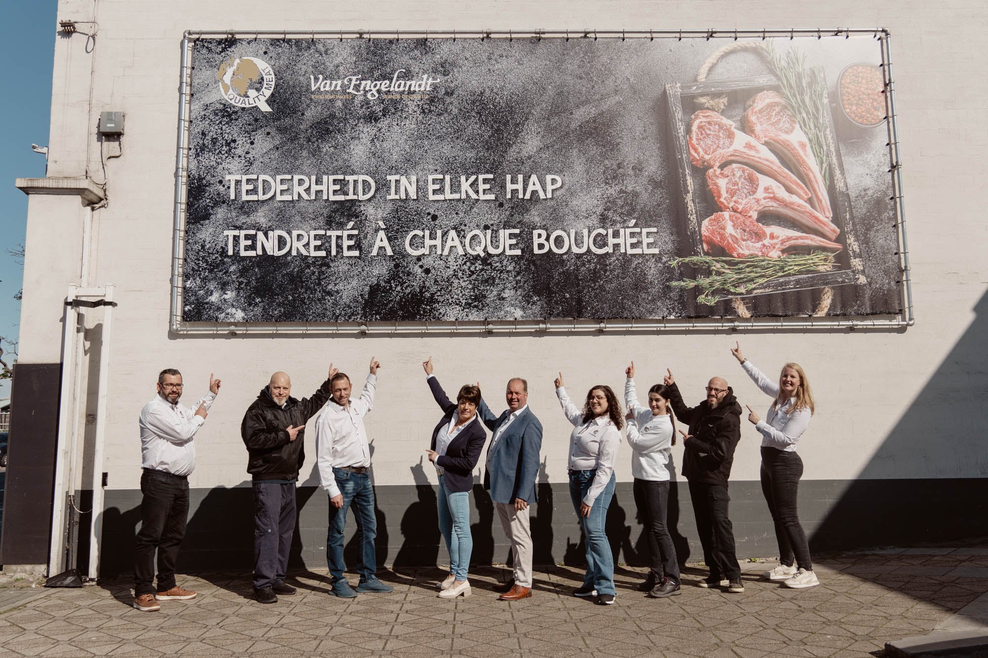 gepassioneerd team van vlees groothandel van engelandt